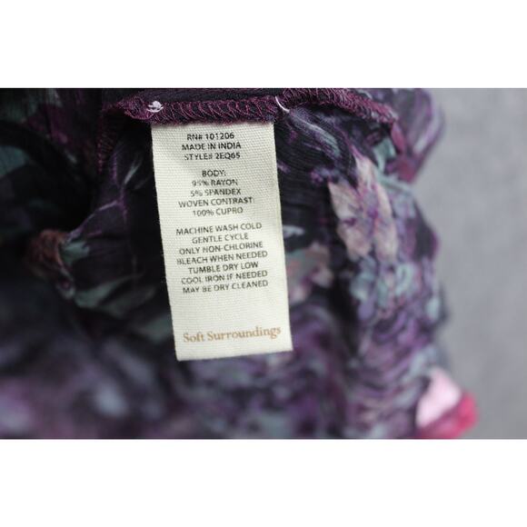 SOFT SURROUNDINGS Ballia Soft Stretch Jacket Top Purple Size XL - Picture 4 of 5